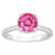 8mm Round Pink Topaz With Diamond Accents Rhodium Over Sterling Silver
Hidden Halo Ring