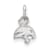 Rhodium Over Sterling Silver LogoArt Texas State University Extra Small Pendant