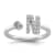Rhodium Over 14K White Gold Lab Grown Diamond VS/SI GH, Initial N
Adjustable Ring