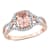 Morganite and Diamond 10K Rose Gold Ring 1.51ctw