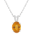 10x8mm Oval Citrine With Diamond Accents Rhodium Over Sterling Silver
Pendant with Chain