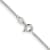 Rhodium Over Sterling Silver 1.1mm Box Chain