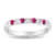 0.25ctw Ruby and Diamond Wedding Band Ring in 14k White Gold