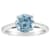 8mm Round Sky Blue Topaz Rhodium Over Sterling Silver Ring