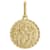 Capricorn Zodiac Medallion Pendant In Solid 14K Yellow Gold