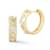 Rachel Zoe Mixed Shape CZ Hoop Earrings in 14K Gold Over Sterling Silver