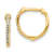 14K Yellow Gold Lab Grown Diamond Hoop Earrings