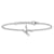 Rhodium Over 14k White Gold Diamond Sideways Letter K Bracelet