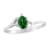 0.43ctw Emerald and Diamond Ring in 14k White Gold