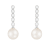White Cultured Freshwater Pearl 14k White Gold Earrings 7-7.5mm