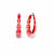 14K Yellow Gold Over Sterling Silver Acrylic and Enamel Bamboo Illusion
Hoops in Watermelon
