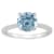 8mm Round Sky Blue Topaz and 1/10 ctw Diamond Rhodium Over Sterling
Silver Ring
