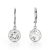 Round White Quartz Rhodium Over Sterling Silver Earrings 5.00ctw