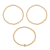 Initial T CZ Beaded Bracelet Set In 14K Gold Over Brass 0.09ctw