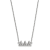 Rhodium Over Sterling Silver LogoArt Delta Delta Delta Medium Pendant Necklace