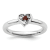 Sterling Silver Stackable Expressions Garnet Heart Ring 0.09ctw