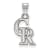 Rhodium Over Sterling Silver MLB Colorado Rockies LogoArt Pendant