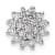 Rhodium Over 14K Gold Lab Grown Diamond SI1/SI2, G H I, Cluster Chain
Slide Pendant 0.28ctw