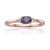 Blue Lab Created Alexandrite and White Sapphire 14K Rose Gold Over
Sterling Silver Dainty Ring