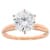 White Cubic Zirconia 18K Rose Gold Over Sterling Silver Ring 4.18ctw