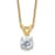 14K Yellow Gold 1 ct. 6.5mm Round D E F Pure Light Moissanite Solitaire
Pendant with Chain
