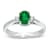 0.45cttw Emerald and Diamond Ring in 14k White Gold