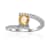 Citrine with White Sapphire Accents Sterling Silver Bypass Ring, 1.11ctw