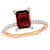 Garnet and Diamond 10K Rose Gold Ring 2.23ctw