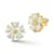 Rachel Zoe Yellow and White CZ Heart Petal Flower Stud Earrings in 14K
Gold Over Sterling Silver