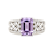 Purple Amethyst White Topaz Sterling Silver Ring