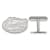 Rhodium Over Sterling Silver LogoArt University of Florida Gator Cuff Links