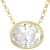 Bezel Set Oval CZ Necklace In 18K Gold Over Sterling Silver