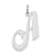 Rhodium Over Sterling Silver Fancy Script Letter A Initial Charm