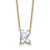 White Lab-Grown Diamond F VS 14K Yellow Gold "K" Initial
Necklace 2.00ct