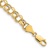 10k Yellow Gold 6.5mm Diamond-Cut Double Link Charm Bracelet