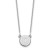 Rhodium Over 14k White Gold Tiny Circle Block Letter D Initial Pendant
Cable Link 18 Inch Necklace