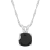 8mm Cushion Black Onyx Rhodium Over Sterling Silver Pendant With Chain