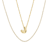 CZ Initial J Tennis Necklace And Pendant Set In 14K Gold Over Brass 4.05ctw