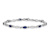 Rhodium Over 10k White Gold Diamond and Sapphire Bracelet