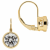White Cubic Zirconia 14k Yellow Gold Earrings With Velvet Gift Box 2.00ctw