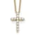 10k Yellow Gold 0.25 ctw Diamond Cross Pendant with 18 inch Cable Chain