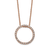 14K Rose Gold Lab Grown Diamond VS/SI GH, Circle Necklace