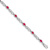 Rhodium Over 10k White Gold Diamond and Composite Ruby Bracelet