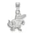 Rhodium Over Sterling Silver LogoArt University of Florida Small Pendant
