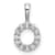 Rhodium Over 14K White Gold Lab Grown Diamond Letter O Initial Pendant