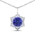 2.02ctw 14K White Gold Tanzanite and White Diamond Pendant with 18 inch
Cable Chain
