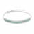 Green Emerald and White Topaz Sterling Silver 3-Row Bolo Tennis Bracelet