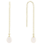 Freshwater Pearl Threader Earrings In 14K Gold Over Sterling Silver