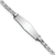 Rhodium Over 14k White Gold Soft Diamond Shape Mariner Link ID Bracelet