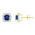 5mm Cushion Created Sapphire And Created White Sapphire 10k Yellow Gold
Halo Stud Earrings